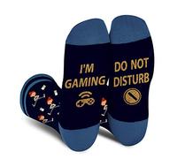 Funny Gamer Gaming Socks for Men Women Boys - Do Not Disturb Gaming Socks Fathers Day Novelty Gifts for Dad Husband Fun Socks -Game Lovers Valentines Crazy Gifts Stocking Fillers