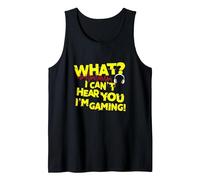 Funny Gamer Headset Can't Hear You I'm Gaming Headphones Tank Top, Men, Black, X-Large