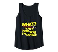Funny Gamer Headset Can't Hear You I'm Gaming Headphones Tank Top, Women, Black, Small