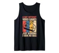 Funny Gamer Retro Controller A Day Without Video Games Tank Top