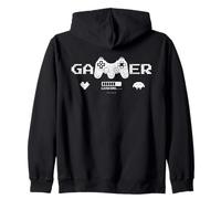 Funny Gamer Title Video Gaming controller teen warrior Zip Hoodie