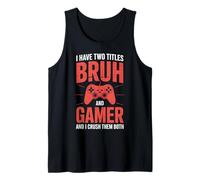 Funny Gamer Vintage Video Games For Boys Brother Son Gifts Tank Top