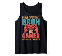 Funny Gamer Vintage Video Games For Boys Brother Son Gifts Tank Top