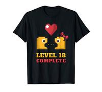 Funny Gamers Level 18 Complete 18th Wedding Anniversary T-Shirt