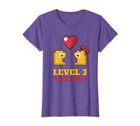 Funny Gamers Level 3 Complete 3rd Wedding Anniversary T-Shirt