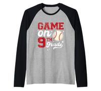 Funny Games On Ninth Grade Baseball First Day Of School Raglan Baseball Tee