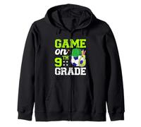 Funny Games On Ninth Grade Soccer First Day Of School Zip Hoodie