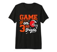 Funny Games On Third Grade Football First Day of School Premium T-Shirt