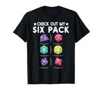 Funny Gaming Dice Check Out My Six Pack Polyhedral Dice T-Shirt