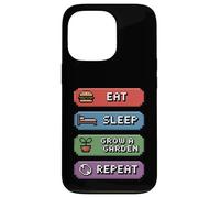 Funny Gaming Quote Eat Sleep Grow A Garden Repeat Case for iPhone 13 Pro