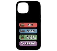 Funny Gaming Quote Eat Sleep Grow A Garden Repeat Case for iPhone 15