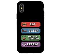 Funny Gaming Quote Eat Sleep Grow A Garden Repeat Case for iPhone X/XS