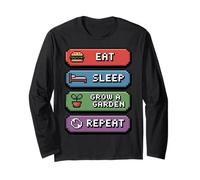 Funny Gaming Quote Eat Sleep Grow A Garden Repeat Long Sleeve T-Shirt
