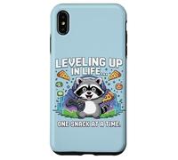 Funny Gaming Raccoon Life Snacks Controller Headset Design Case for iPhone XS Max