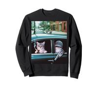Funny Gangster Cat Saying Mafia Mobster Noir Humor Women Me Sweatshirt