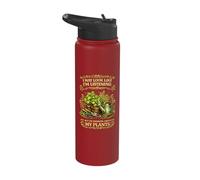 Funny Garden Addict Thinking About Plants Gardening Design Stainless Steel Insulated Water Bottle