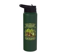 Funny Garden Addict Thinking About Plants Gardening Design Stainless Steel Insulated Water Bottle