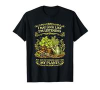 Funny Garden Addict Thinking About Plants Gardening Design T-Shirt