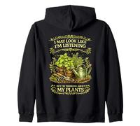 Funny Garden Addict thinking about Plants Gardening Design Zip Hoodie