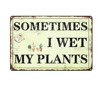 Funny Garden Decor Sometimes I Wet My Plants Sign Garden Metal Signs Outside Gardening Sign Gifts For Women Plant Lover Retro Bathroom Wall Decor Country Rustic Garage Home Farmhouse Wall Fence