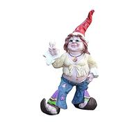 Funny Garden Gnome Couple Statue - The 60's Peace Man and Chick Hippie Zen Naughty Gnome Garden Peeker Yard Art Decoration for Indoor Outdoor Lawn Ornaments Garden Sculpture Very personal(D)