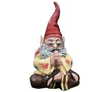Funny Garden Gnome Couple Statue - The 60's Peace Man and Chick Hippie Zen Naughty Gnome Garden Peeker Yard Art Decoration for Indoor Outdoor Lawn Ornaments Garden Sculpture Very personal(D)