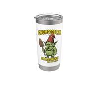 Funny Garden Gnome Goblin Grumpy Fantasy Trowel Design Stainless Steel Insulated Tumbler