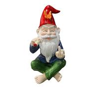 Funny Garden Gnome Statue - Mini Figurine Ornament for Outdoor Fairy Garden & Indoor Decor, Resin Craft Gift UK