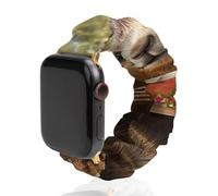 Funny Garden Groundhog Scrunchie Watch Bands Soft Elastic Replacement Wristband Compatible with Apple Watch 42mm/44mm