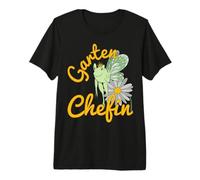 Funny Garden Saying Garden Chef Frog Elf with Flower Premium T-Shirt