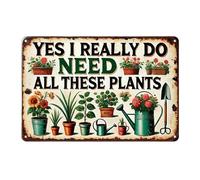 Funny Garden Signs with Quote “YES I REALLY DO NEED ALL THESE PLANTS” | Wooden Garden Plaques for Outside, Funny Wall Plaque For Homes, Yards, Greenhouses and Indoor Plant Decor, 20 x 15 cm