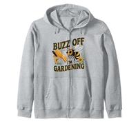 Funny Gardener Antisocial Bee Humor Buzz Off I'm Gardening Zip Hoodie