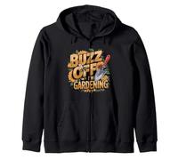 Funny Gardener Buzz Off Bee I’m Gardening Antisocial Zip Hoodie