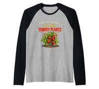 Funny Gardener Gardening Lover Growing Tomatoe Plants Raglan Baseball Tee