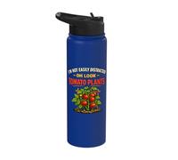 Funny Gardener Gardening Lover Growing Tomatoe Plants Stainless Steel Insulated Water Bottle