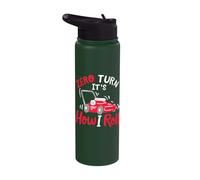 Funny Gardener Landscaper Quote Zero Turn It's How I Roll Stainless Steel Insulated Water Bottle