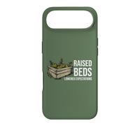 Funny Gardening Pun Raised beds lowered expectations Case for iPhone Air