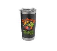 Funny Gardening Therapy Without THE Bill Stainless Steel Insulated Tumbler