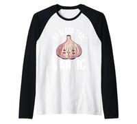 Funny Garlic Blood Type Food Lover Cooking Raglan Baseball Tee