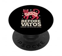 Funny Gatos Before Vatos Cat Lover Spanglish Humor Saying PopSockets Adhesive PopGrip