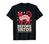 Funny Gatos Before Vatos Cat Lover Spanglish Humor Saying T-Shirt