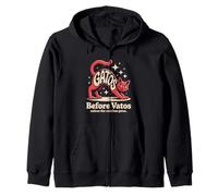 Funny Gatos Before Vatos Cat Lover Spanglish Humor Saying Zip Hoodie