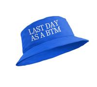 Funny Gay Bottom Bucket Hat Last Day As A BTM (UK, Alpha, L, Green)