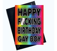 Funny Gay Rude Valentines Day Cards Gay Boy Funny Greeting Cards for Him Profanity Cards for Him Valentines Card for Boyfriend Husband Fiancé Fiancée LGBTQ LGBT Gifts Comedy PC743