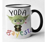 Funny Gay sci fi Mug -Yod... Gayest (Black)