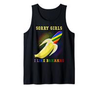 Funny Gay Shirt Sorry I Like Banana Rainbow LGBT Gay Pride Tank Top