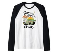 Funny Gay The Pray Away Gay Frog Raglan Baseball Tee