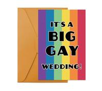 Funny Gay Wedding Cards for Couples Newlywed Gifts for Couples Congratulations Gay Gift Card for Boyfriend Lgbt Couple Engagement Wedding Card for Him Husband Fiance Lgbtq Fun Wed Cards for Men Gays