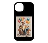Funny Gazelle Birthday Themed Sitting on Sofa Case for iPhone 13