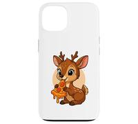 Funny Gazelle Eating Pizza Graphic Boys Girls Gazelle Lover Case for iPhone 13